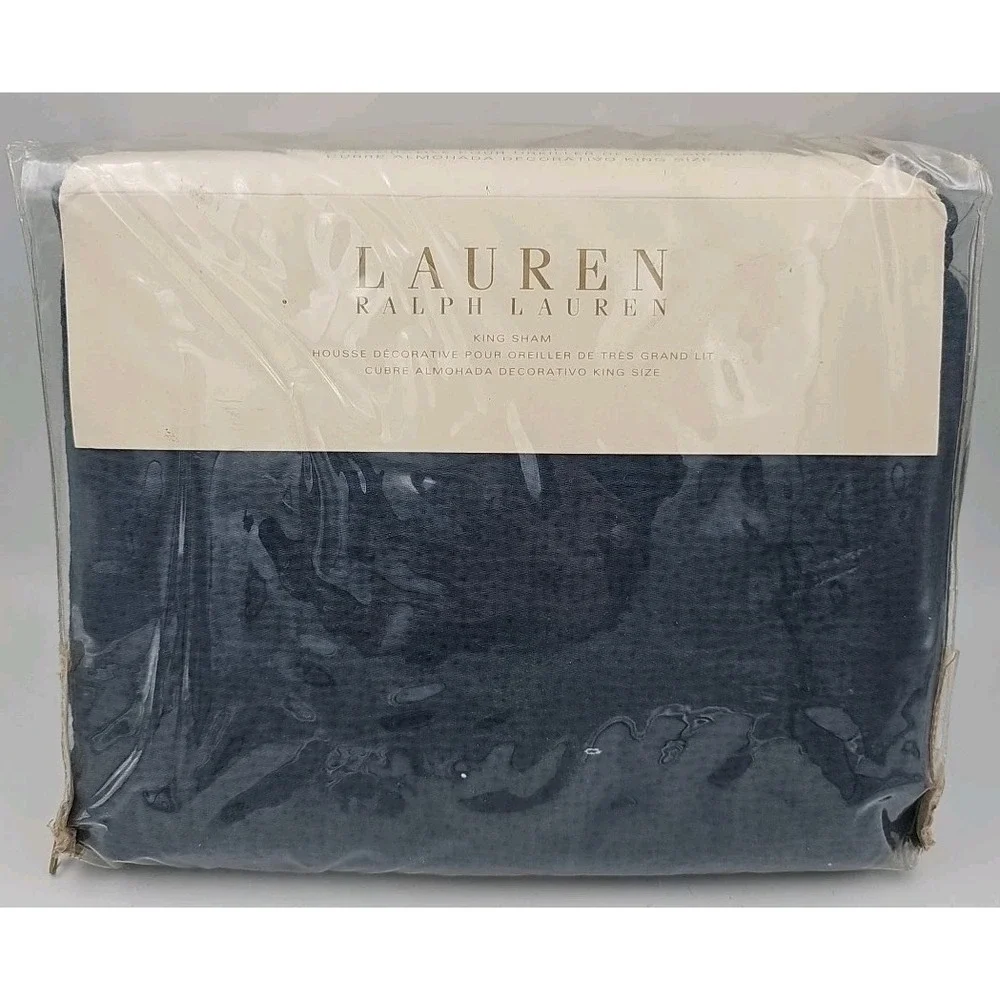 Lauren Ralph Lauren One King Sham Bluff Point Pin Dot Blue 20